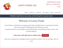 Tablet Screenshot of loewyfoods.com